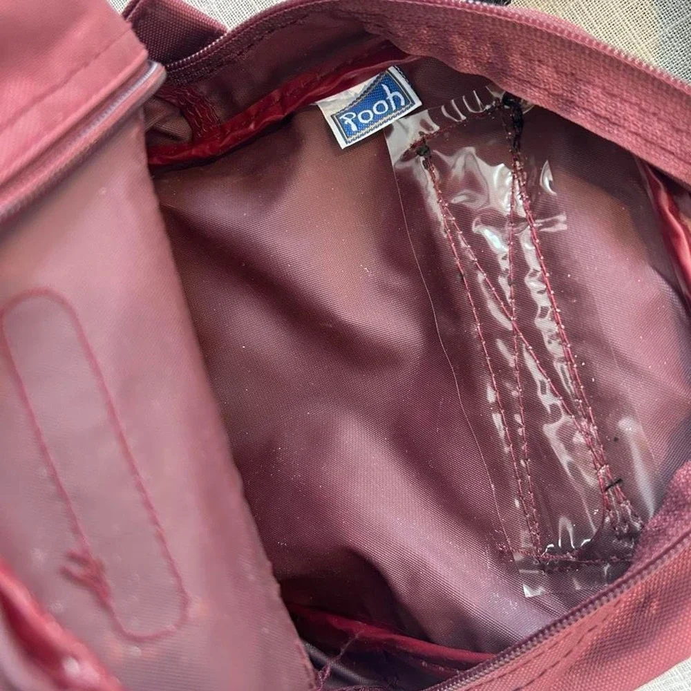Disney Winnie the Pooh Mini Backpack Kids Small Burgundy Piglet Vintage Style